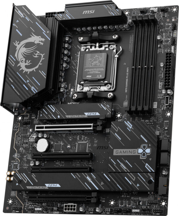 MSI X870 GAMING PLUS WIFI moederbord AMD X870 Socket AM5 ATX - Afbeelding 2