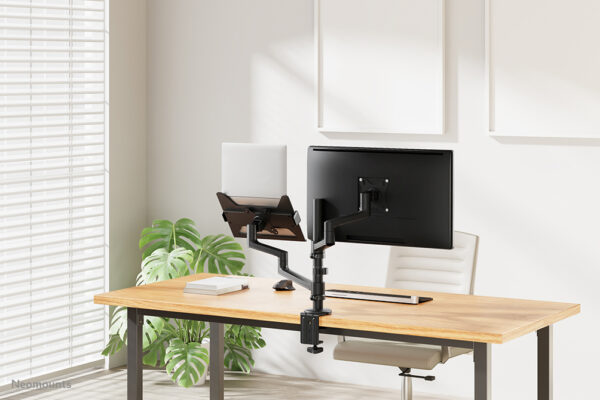 Neomounts DS20-425BL2 Monitorarm met laptophouder 17-27" - ruimtebesparend - Afbeelding 17