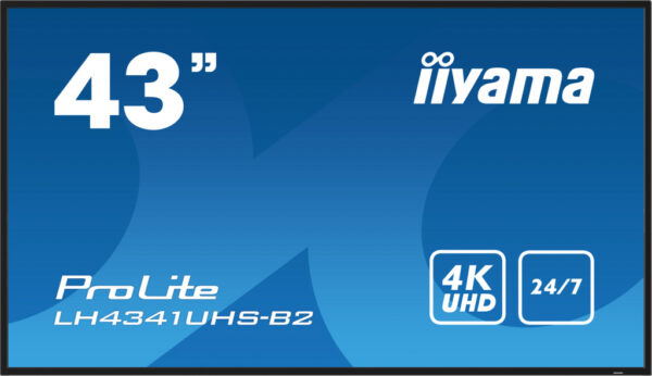 iiyama LH4341UHS-B2 beeldkrant 108 cm (42.5") LCD 500 cd/m² 4K Ultra HD Type processor Android 8.0 18/7