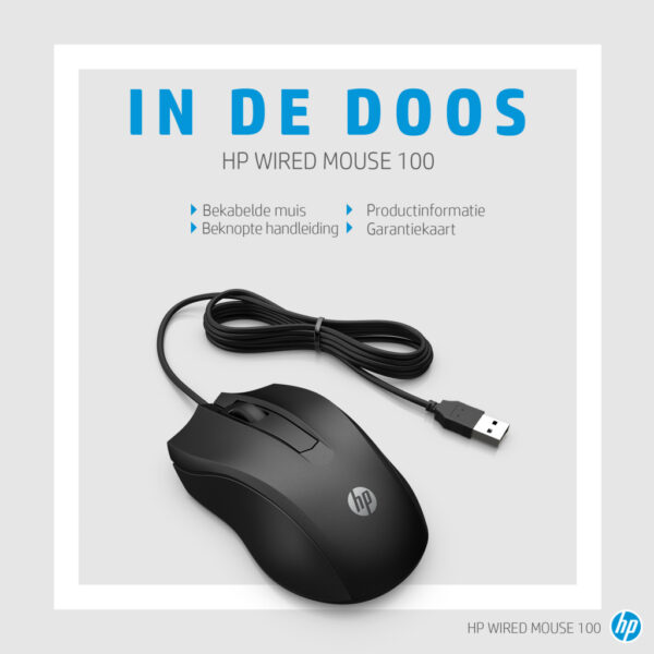 HP 100 muis met kabel - Afbeelding 7