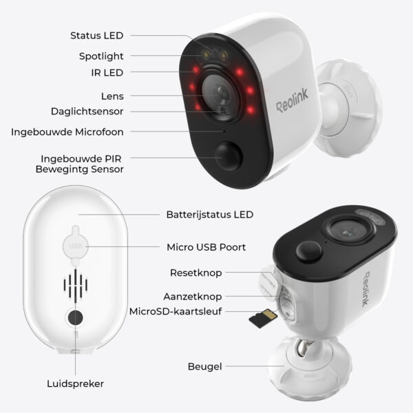 Reolink Argus Series Argus-serie B310 met zonnepaneel - Afbeelding 8