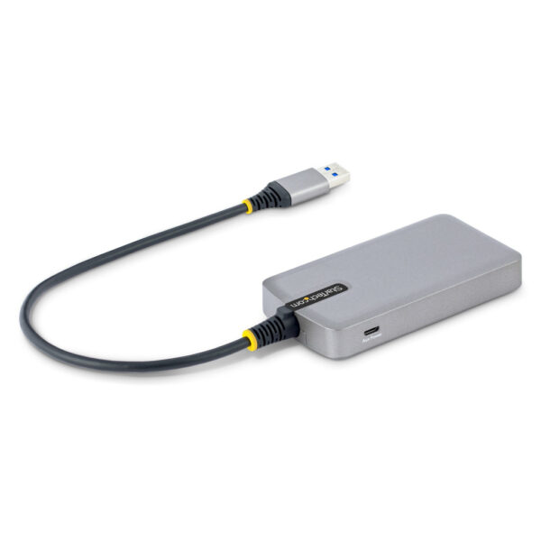 StarTech.com 3-Port USB Hub met Ethernet, 3x USB-A, Gigabit Ethernet (RJ-45), USB 3.0 5Gbps, Bus-Powered, 30cm Kabel, Compacte L - Afbeelding 2