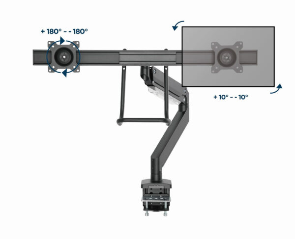 Gembird MA-DA2-04 flat panel bureau steun 81,3 cm (32") Zwart - Afbeelding 17