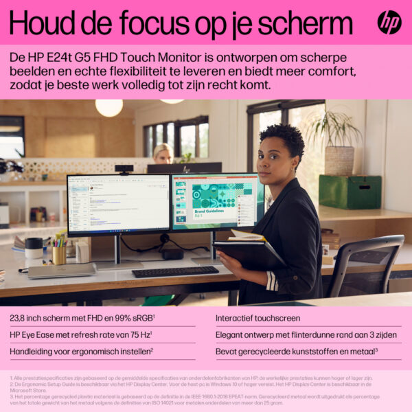 HP E24t G5 FHD Touch Monitor - Afbeelding 10