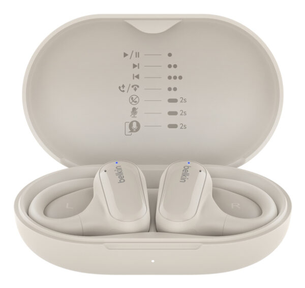 Belkin SoundForm ClearFit Headset True Wireless Stereo (TWS) oorhaak Gesprekken/Muziek/Sport/Elke dag Bluetooth Zand - Afbeelding 3