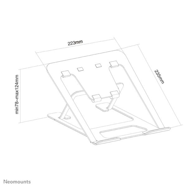 Neomounts NSLS085SILVER Laptopstandaard 10-17" - opvouwbaar - compact - universeel - Afbeelding 20