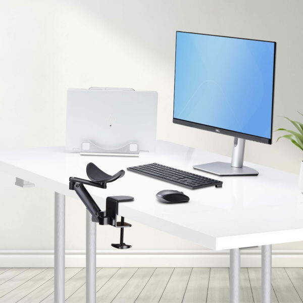 StarTech.com Verstelbare Armsteun voor Bureau, Ergonomische Arm/Elleboogsteun, 360-graden Rotatie, Kleminstallatie zonder Boren, - Afbeelding 9