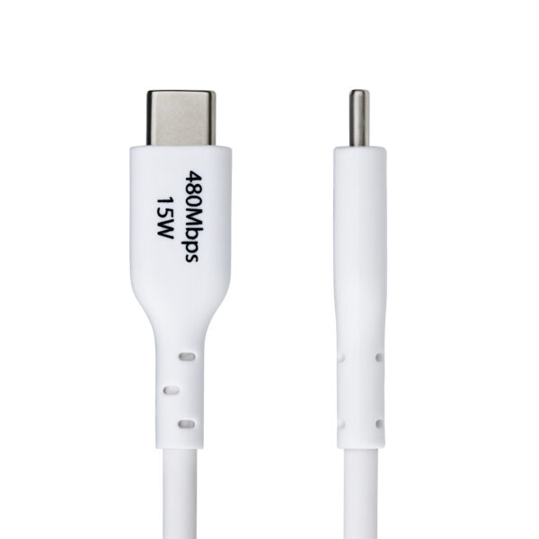 StarTech.com 2m USB-A naar USB-C Laadkabel, Wit, USB-A naar Type-C Oplaadkabel, 3A Fast Charge, USB 2.0 Data Transfer Kabel, TPE - Afbeelding 3