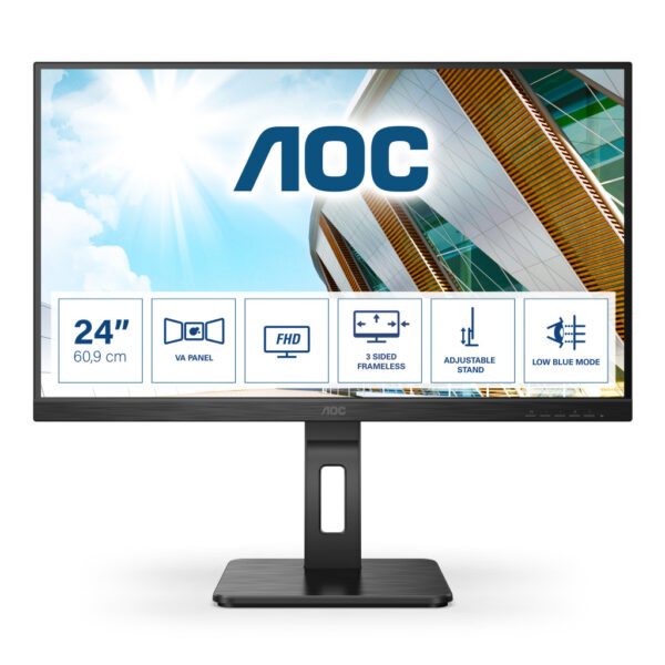 AOC P2 24P2QM LED display 60,5 cm (23.8") 1920 x 1080 Pixels Full HD Zwart