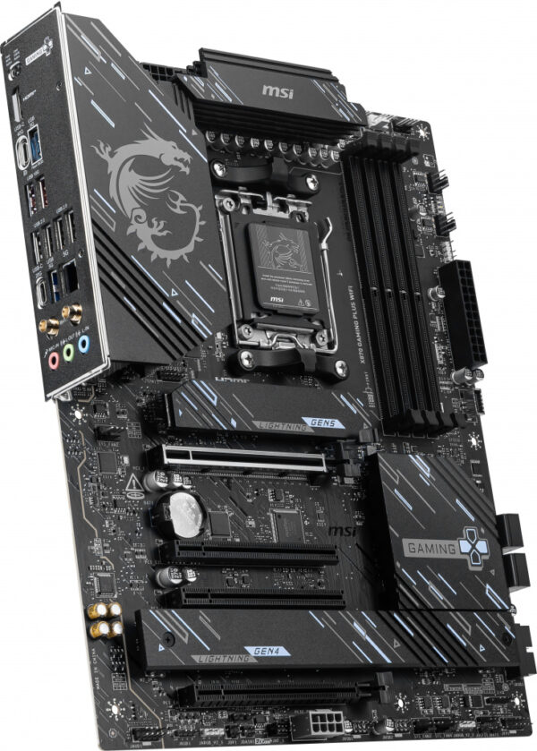 MSI X870 GAMING PLUS WIFI moederbord AMD X870 Socket AM5 ATX - Afbeelding 3
