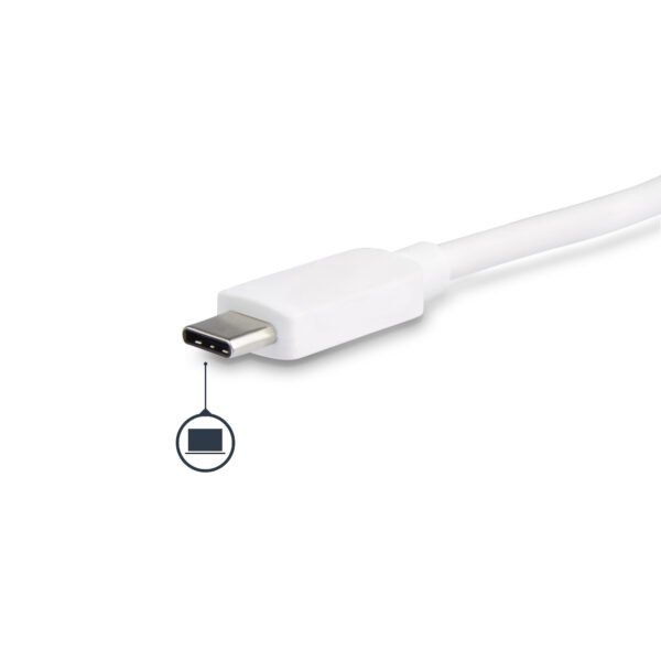 StarTech.com USB C Multiport Adapter, USB-C naar DVI-D (Digitaal) Video Adapter, 60W Power Delivery Passthrough Charging, GbE, U - Afbeelding 3