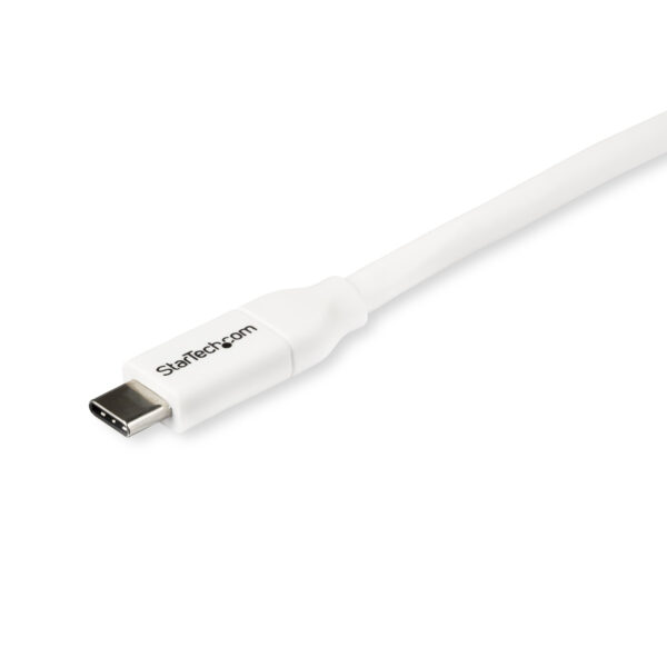 StarTech.com USB-C naar USB-C kabel met 5A/100W Power Delivery - M/M - wit - 2 m - USB 2.0 - USB-IF certificatie - Afbeelding 2