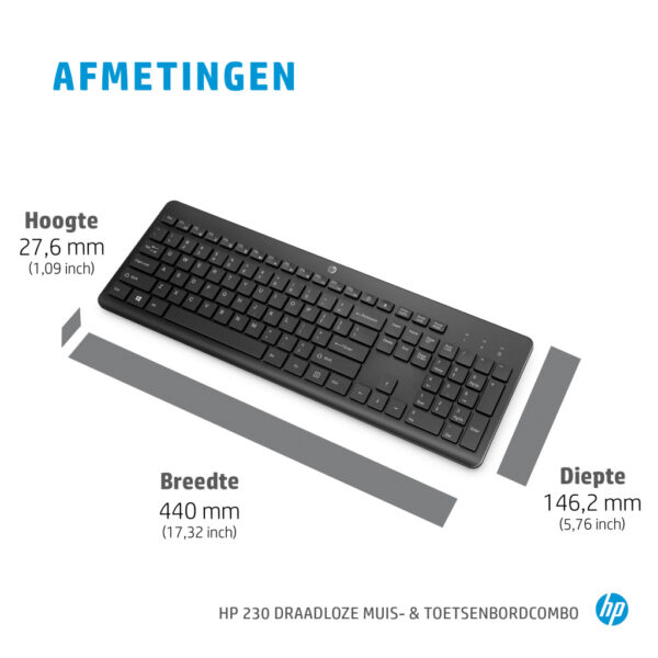 HP 230 draadloze muis- en toetsenbordcombo - Afbeelding 5
