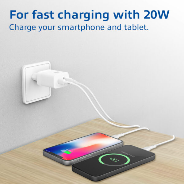ACT USB-C & USB-A lader 20W met Power Delivery PPS, Quick Charge, GaNFast - Afbeelding 3
