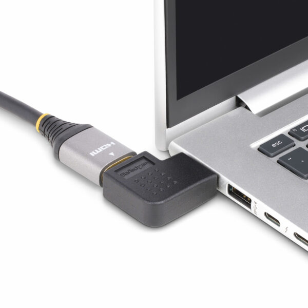 StarTech.com Haakse HDMI 2.0 Adapter, Male naar Female, Horizontale 90 Graden Haakse HDMI adapter, HDMI Port Saver, 4K 60Hz, Hig - Afbeelding 6