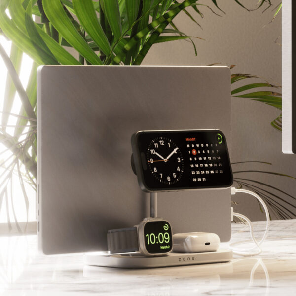 ZENS ZEDC29W/00 oplader voor mobiele apparatuur Hoofdtelefoons, Smartphone, Smartwatch Zilver, Wit AC, USB Draadloos opladen Sne - Afbeelding 9