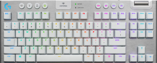 Logitech G 920-009663 toetsenbord Gamen RF-draadloos + Bluetooth QWERTY Scandinavisch Wit