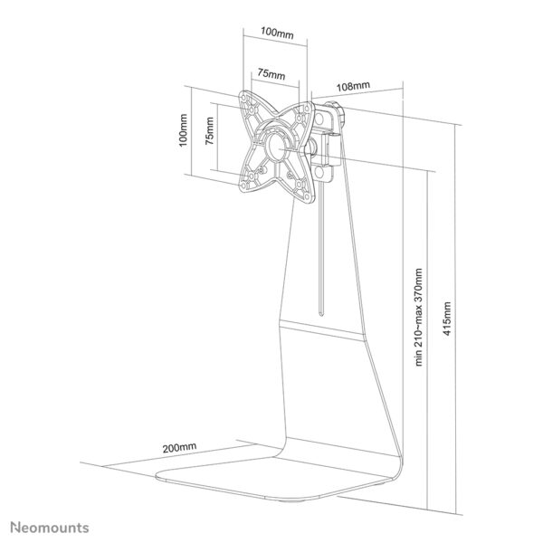 Neomounts FPMA-D850BLACK Monitorstandaard 10-27" - Afbeelding 12