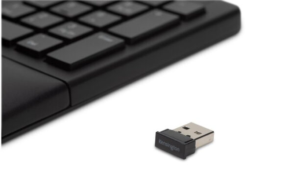 Kensington ProFit Ergo Wrlss toetsenbord Universeel RF draadloos + USB AZERTY Frans Zwart - Afbeelding 4