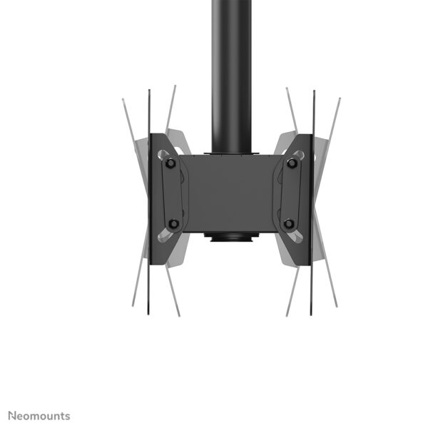 Neomounts CL35-340BL22 Dual monitor/TV-beugel plafond 23-42" - h 106-156 cm - Afbeelding 4