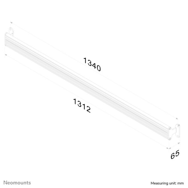 Neomounts FPMA-WTB100 Toolbar muurrail 10-24" - Afbeelding 3