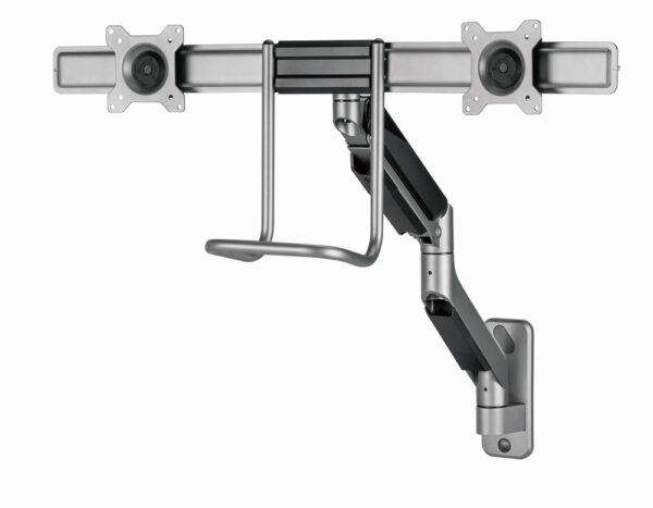 Gembird Laikiklis Adjustable wall 2-display mounting arm 17-32inch iki 8kg - Afbeelding 2