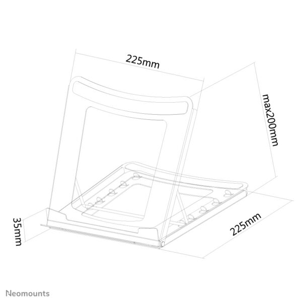 Neomounts NSLS075BLACK Laptopstandaard 10-16" - opvouwbaar - compact - universeel - Afbeelding 20