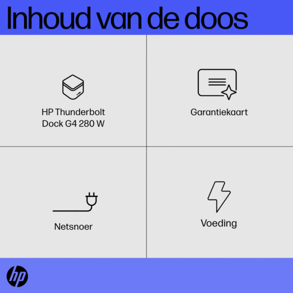 HP Thunderbolt Dock 280W G4 met combokabel - Afbeelding 6