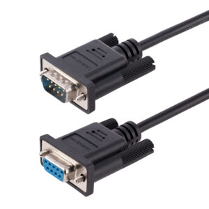 StarTech.com 3m RS232 Serial Null Modem Kabel, Seriële Crossover Kabel met Al-Mylar Afscherming, DB9 Seriële COM Poort Kabel Fem