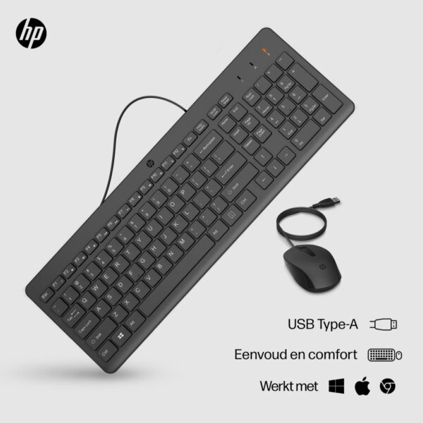 HP 150 muis en toetsenbord met kabel - Afbeelding 4
