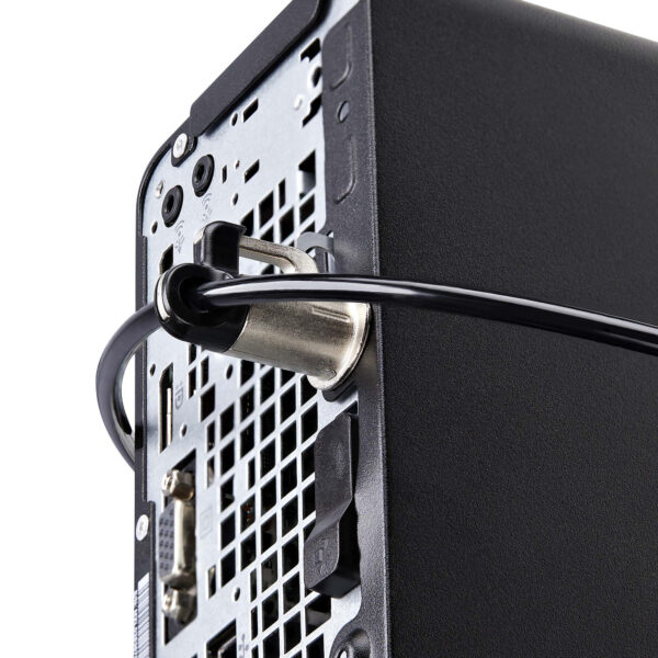 StarTech.com Kabelslot Kit voor Laptop/Desktop & Randapparatuur, Anti-diefstal Beveiligingsslot, K-Slot, 3m Stalen Kabel, 3 Appa - Afbeelding 5