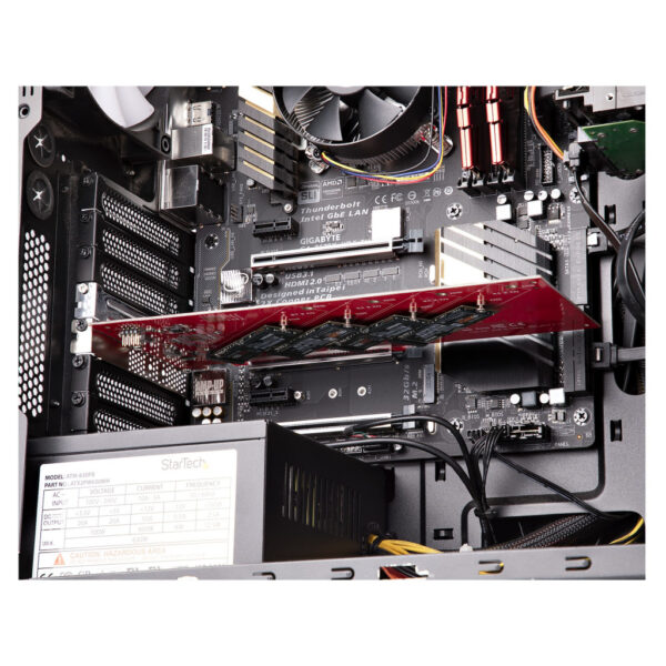 StarTech.com QUAD-M2-PCIE-CARD-B interfacekaart/-adapter Intern M.2 - Afbeelding 9
