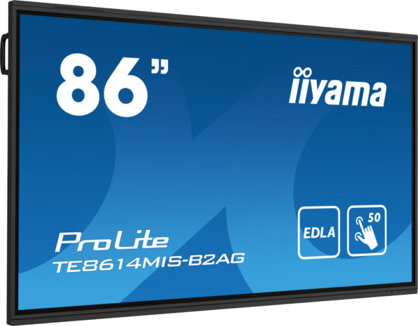 iiyama PROLITE TE8614MIS-B2AG Digitale signage flatscreen 2,18 m (86") LCD Wifi 435 cd/m² 4K Ultra HD Zwart Touchscreen Type pro - Afbeelding 2