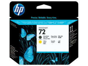 HP 72 skrivehode, matt svart og gul inktcartridge 1 stuk(s) Mat Zwart, Geel