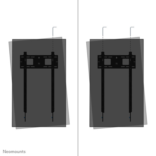 Neomounts WL30-750BL18P Heavy duty muurbeugel 50-98" - vlak - vergrendelbaar - portrait - snelle installatie - TÜV - Afbeelding 13