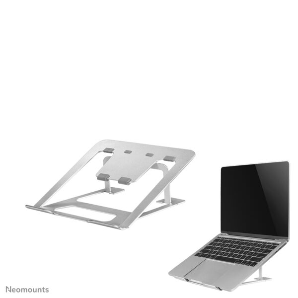 Neomounts NSLS085SILVER Laptopstandaard 10-17" - opvouwbaar - compact - universeel - Afbeelding 2