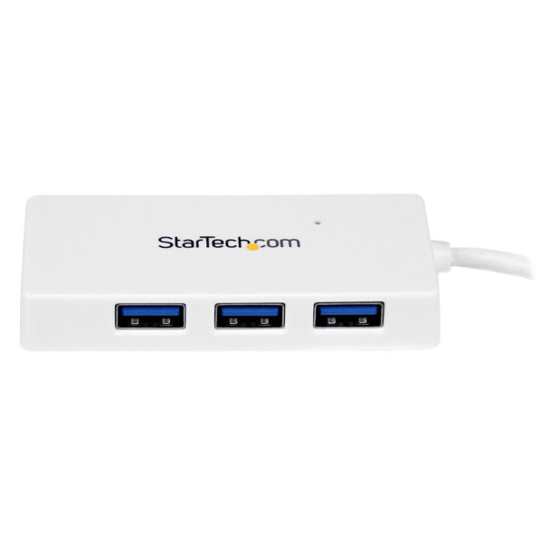 StarTech.com Draagbare 4-poorts SuperSpeed USB 3.0 hub - 5Gbps - wit - Afbeelding 3
