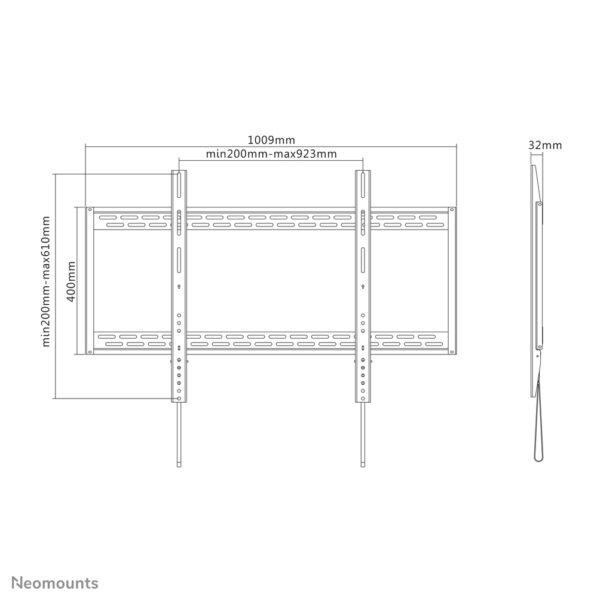 Neomounts LFD-W1000 TV-beugel wand 60-100" - vlak - Afbeelding 7