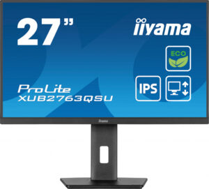 iiyama ProLite XUB2763QSU-B1 computer monitor 68,6 cm (27") 2560 x 1440 Pixels Full HD LED Zwart