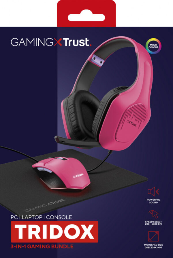 Trust GXT 790 Headset Bedraad Hoofdband Gamen Zwart, Roze - Afbeelding 9