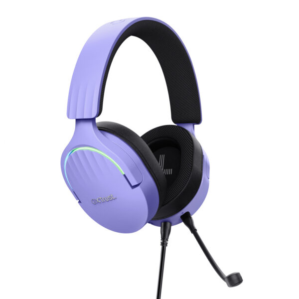 Trust GXT 490P FAYZO Headset Bedraad Hoofdband Gamen USB Type-A Zwart, Paars - Afbeelding 3