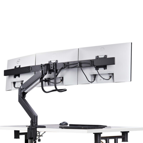 StarTech.com Crossbar Triple Monitor Arm voor Bureau, Tot Drie 27inch Schermen, VESA 75x75/100x100, Instelling Zonder Gereedscha - Afbeelding 4