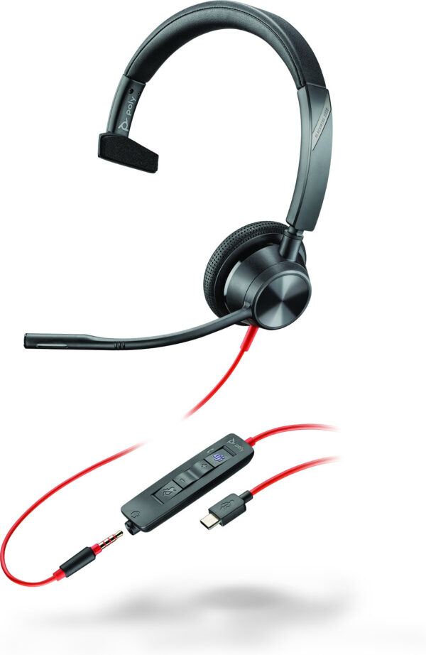 POLY Blackwire 3315 Microsoft Teams Certified USB-C Headset