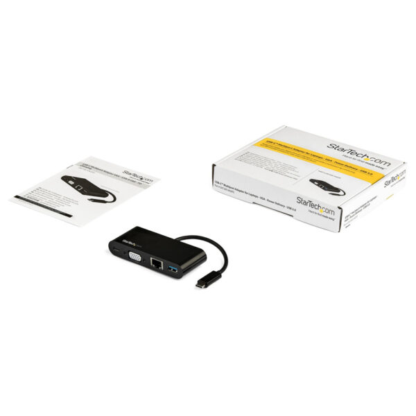 StarTech.com USB-C Multiport Adapter - Mini USB-C Dock met Single Monitor VGA 1080p Video - 60W Power Delivery Passthrough - USB - Afbeelding 5