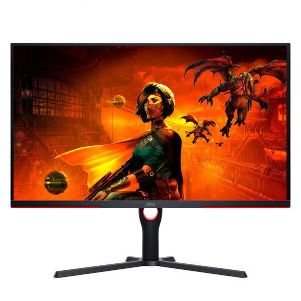 AOC G3 U32G3X/BK LED display 80 cm (31.5") 3840 x 2160 Pixels 4K Ultra HD Zwart, Rood - Afbeelding 2