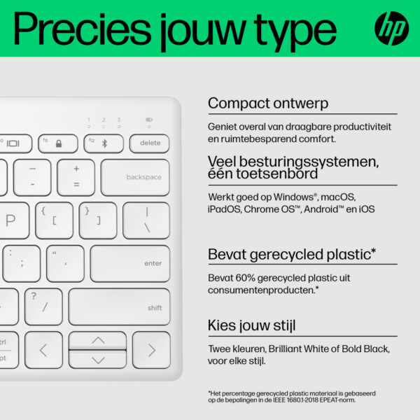 HP 350 Compact Multi-Device Bluetooth Keyboard - Afbeelding 7