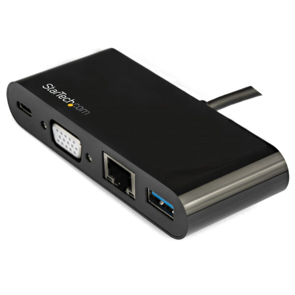 StarTech.com USB-C Multiport Adapter - Mini USB-C Dock met Single Monitor VGA 1080p Video - 60W Power Delivery Passthrough - USB - Afbeelding 2