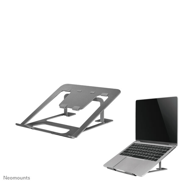 Neomounts NSLS085GREY Laptopstandaard 10-17" - opvouwbaar - compact - universeel - Afbeelding 2