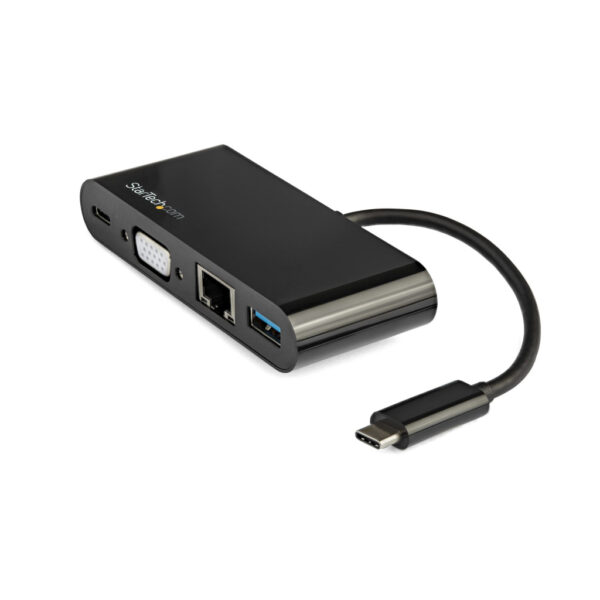 StarTech.com USB-C Multiport Adapter - Mini USB-C Dock met Single Monitor VGA 1080p Video - 60W Power Delivery Passthrough - USB