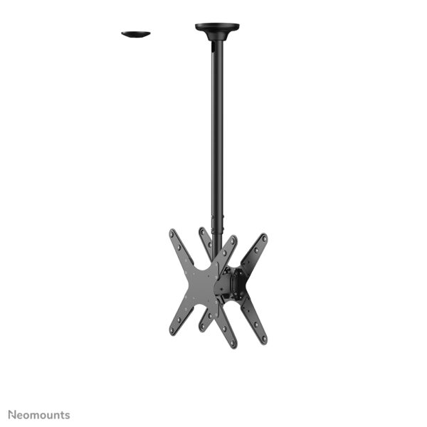 Neomounts FPMA-C340DBLACK Dual monitor/TV-beugel plafond 32-75" - h 106-156 cm - Afbeelding 2